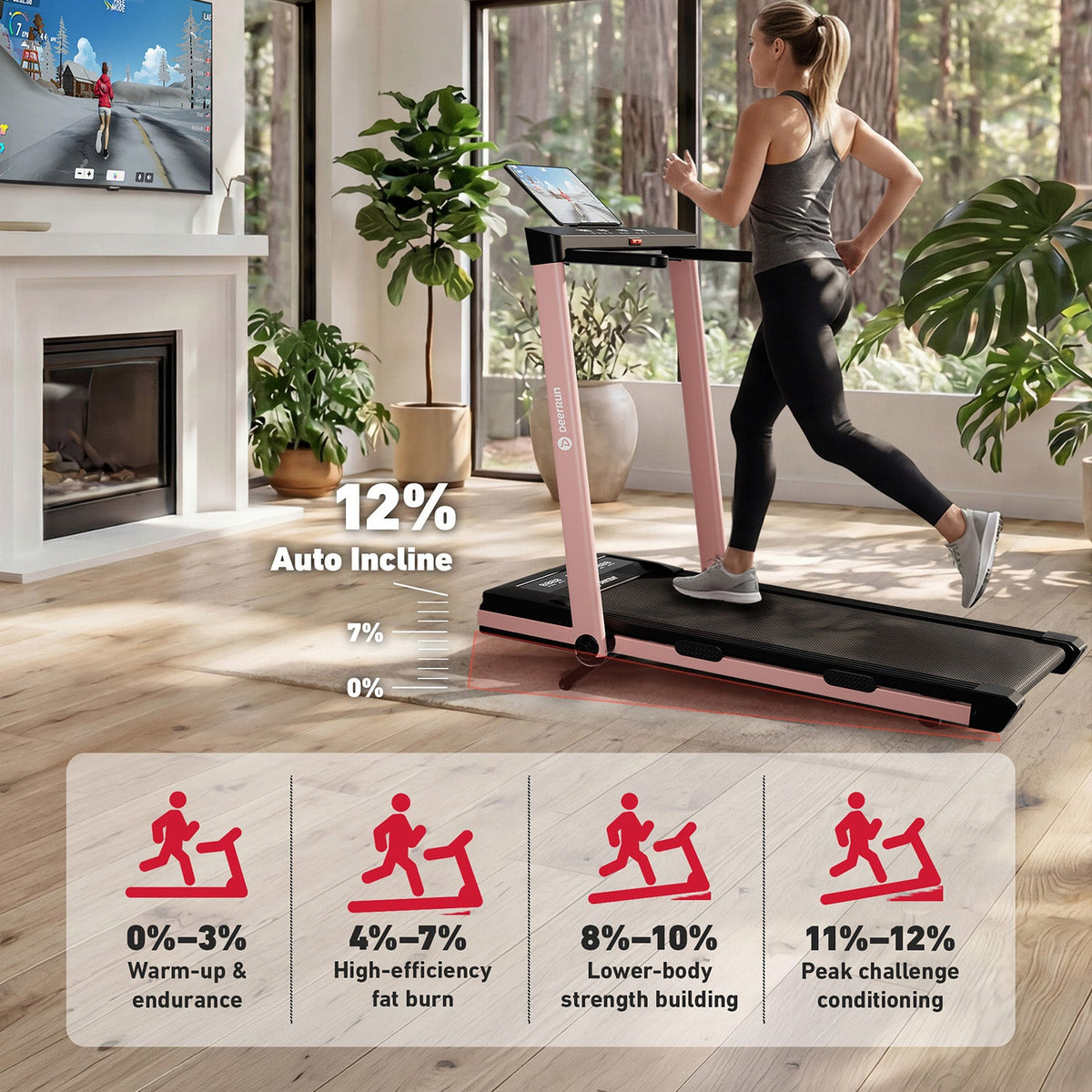 DeerRun Z10 Pro Muse Type treadmill pink - image 2