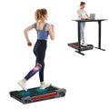 Egofit ComfortDeck-M2 gray treadmill main image with model walking